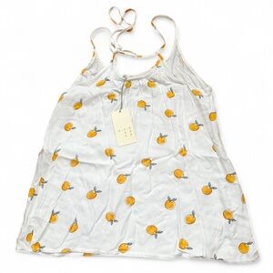 Target White Orange Fruit Spaghetti Strap Tank 2017